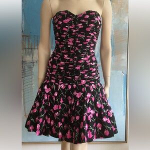 Vintage Lillie Rubin 80’s Prom Party Dress Halloween